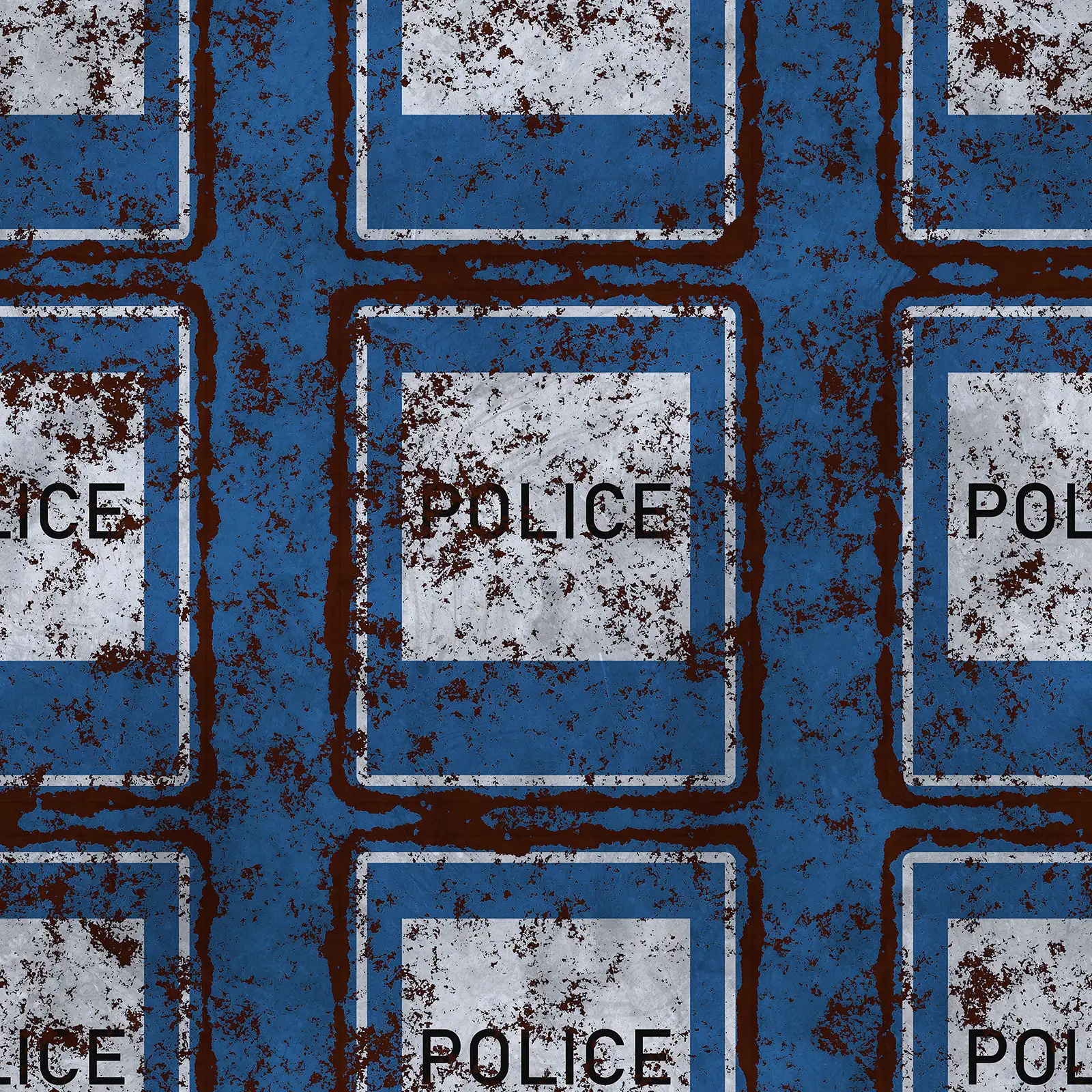 Damaged Police Info Sign 7689 - Image 4