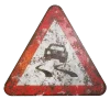Damaged Slippery Road Sing 7703 - Image 2