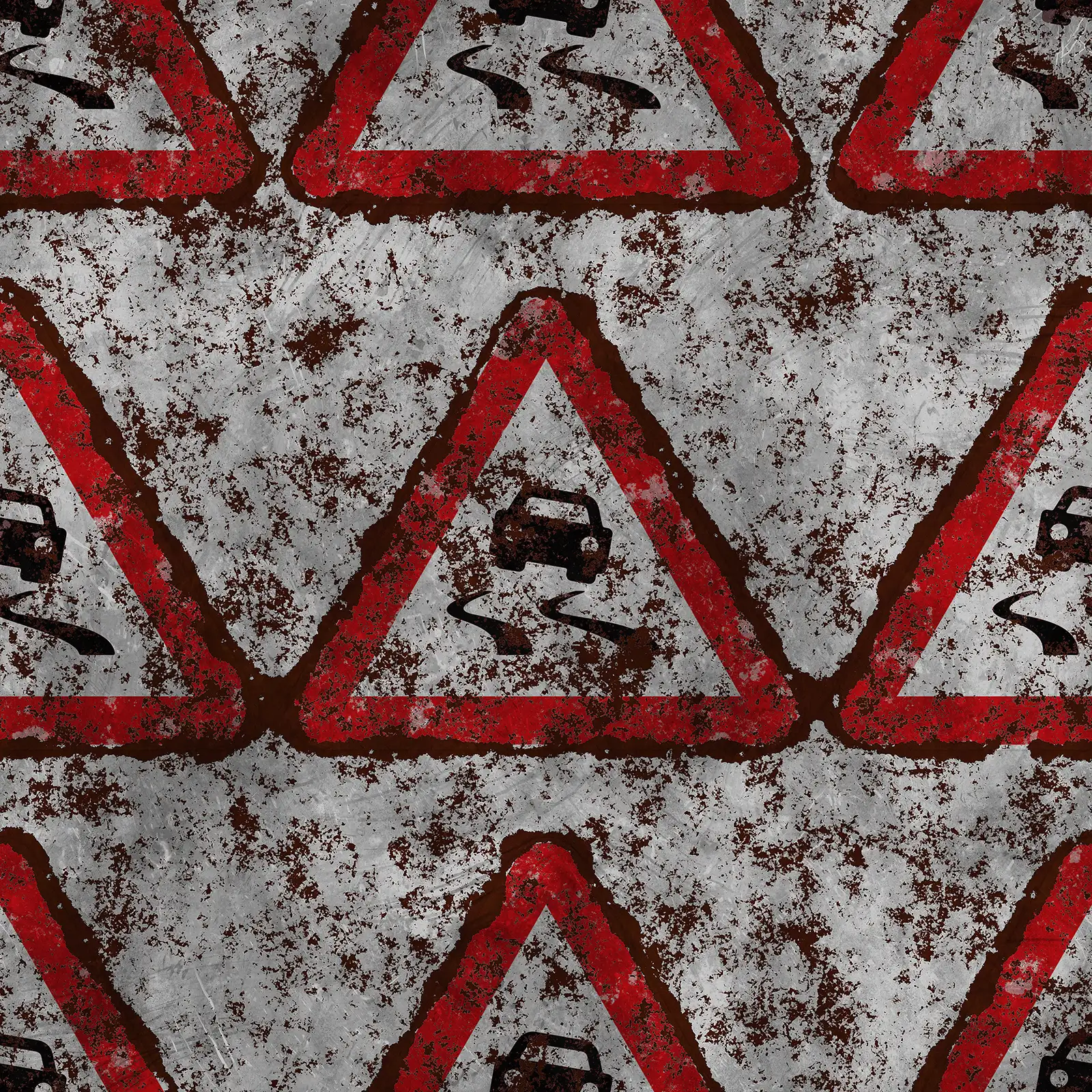 Damaged Slippery Road Sing 7703 - Image 4