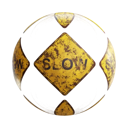 Damaged Slow Sign 7637