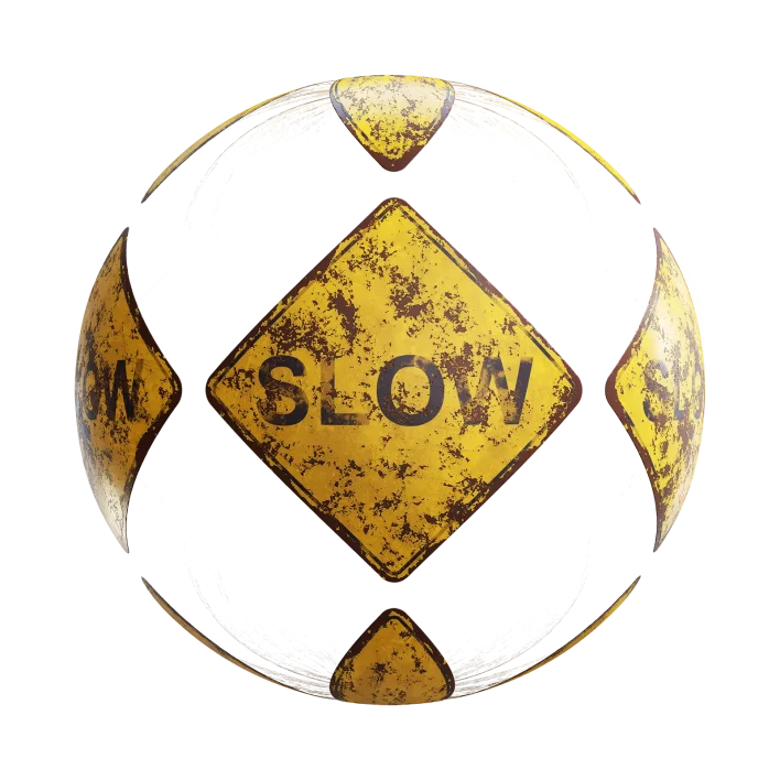 Damaged Slow Sign 7637