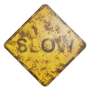 Damaged Slow Sign 7637 - Image 2