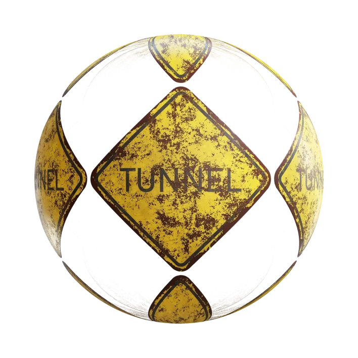 Damaged Tunnel Sign 7663