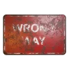 Damaged Wrong Way Sign 7645 - Image 2