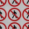 No Walking Sign 7680 - Image 4