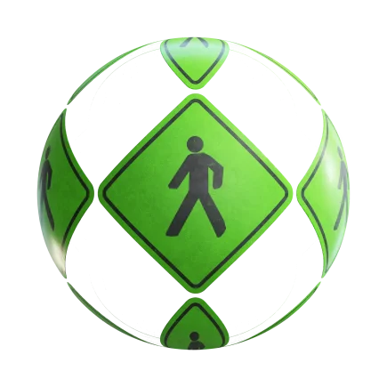Pedestrian Sign 7666