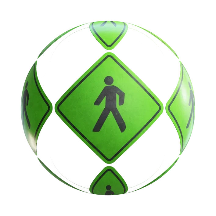 Pedestrian Sign 7666
