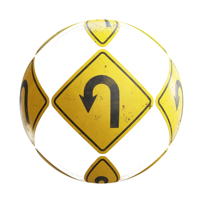U Turn Sign 7656