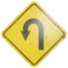 U Turn Sign 7656 - Image 2