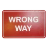 Wrong Way Sign 7644 - Image 2