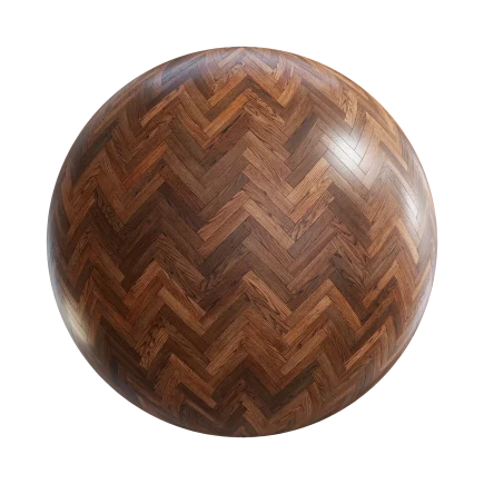Rustic Brown Maple Herringbone Floor 7812