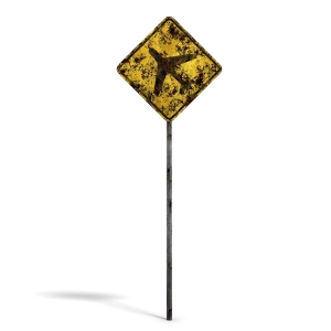 96_damaged_airport_warning_sign