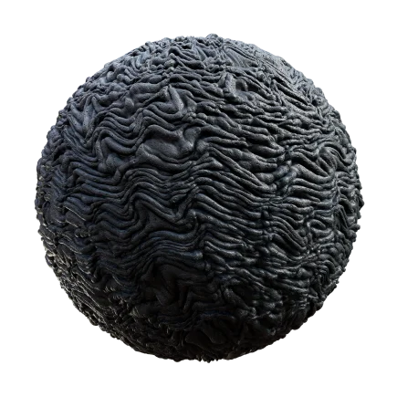 Black Molten Rock PBR