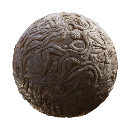 Dusty Wavy Rock PBR Texture