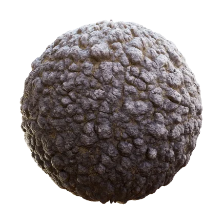 Mossy Bulbous Rock PBR Texture