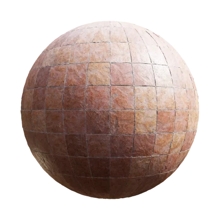 Orange Stone Tiles PBR