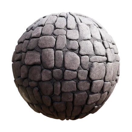 Round Stone Tiles PBR