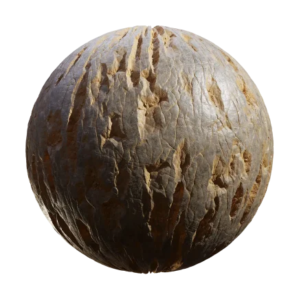 Sandy Damaged Rock PBR