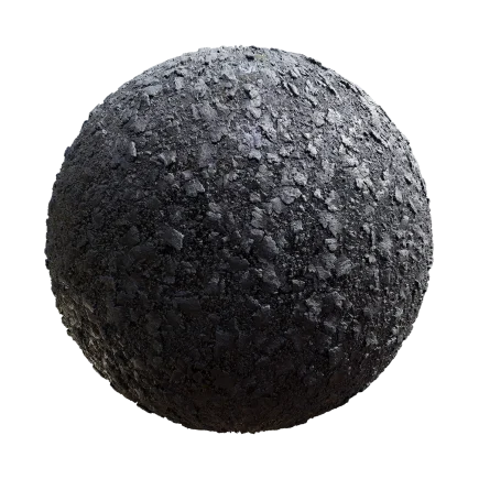 Wet Black Rocky Ground