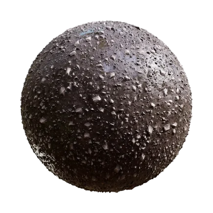 Wet Brown Ground with Rocks