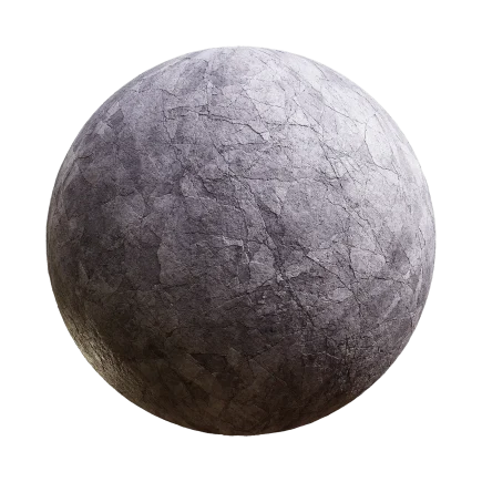 Cracked Concrete - concrete, cracked, damaged, grey - PBR texture