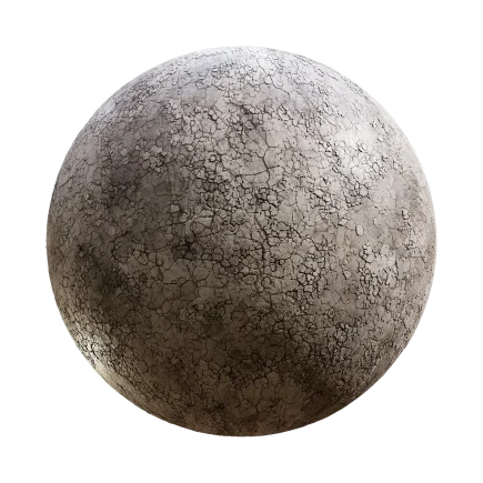 Cracked Concrete - concrete, cracked, damaged, grey - PBR texture