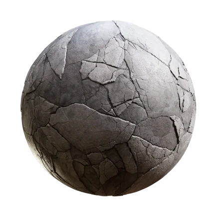 Cracked Concrete - concrete, cracked, damaged, weathered - PBR texture
