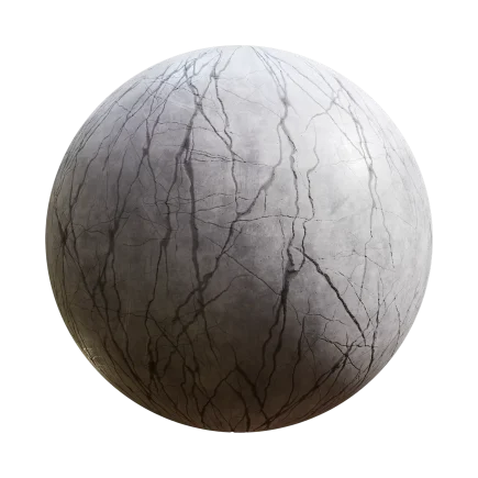 Cracked Concrete - concrete, cracked, damaged, grey - PBR texture