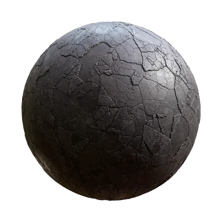 Cracked Dark Concrete - concrete, cracked, damaged, grey - PBR texture