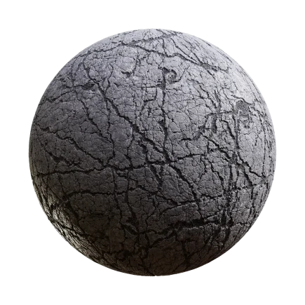 Damaged Concrete - concrete, damaged, cracked, weathered - PBR texture