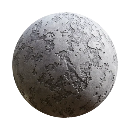 Damaged Concrete - concrete, damaged, weathered, grey - PBR texture