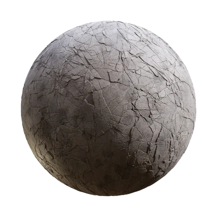 Dusty Cracked Concrete - concrete, cracked, dusty, grey - PBR texture