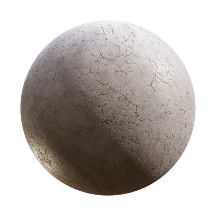 Dusty Cracked Concrete - concrete, cracked, dusty, brown - PBR texture