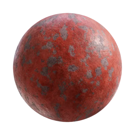Red Peeling Wall Paint - red, peeling, paint, weathered - PBR texture