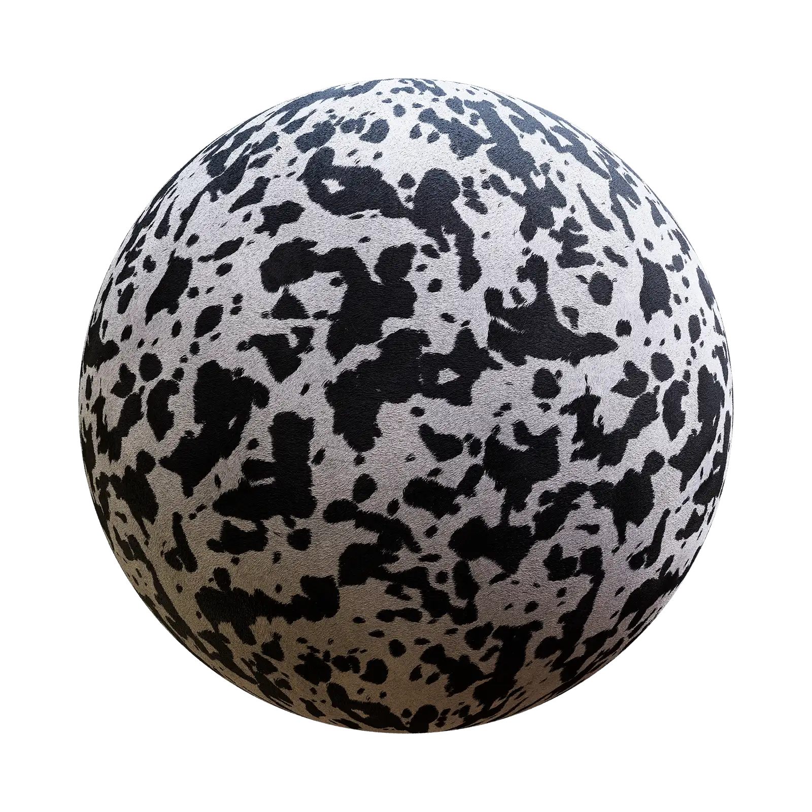 Black White Cow Fur 85 06